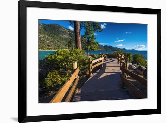 Shoreline path at Sand Harbor State Park, Lake Tahoe, Nevada, USA-Russ Bishop-Framed Premium Photographic Print