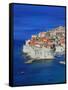 Shores of Adriatic Sea, Dubrovnik, Croatia-Keren Su-Framed Stretched Canvas