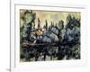 Shores of Marne-Paul Cézanne-Framed Giclee Print