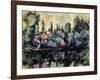 Shores of Marne-Paul Cézanne-Framed Giclee Print