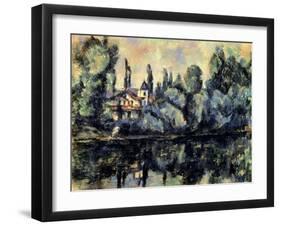 Shores of Marne-Paul Cézanne-Framed Giclee Print