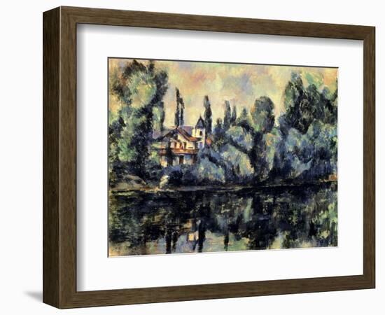 Shores of Marne-Paul Cézanne-Framed Giclee Print