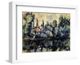 Shores of Marne-Paul Cézanne-Framed Giclee Print