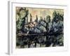 Shores of Marne-Paul Cézanne-Framed Giclee Print
