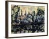 Shores of Marne-Paul Cézanne-Framed Giclee Print