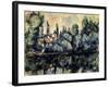 Shores of Marne-Paul Cézanne-Framed Giclee Print