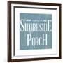 Shoreside Porch Square-Elizabeth Medley-Framed Art Print