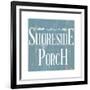 Shoreside Porch Square-Elizabeth Medley-Framed Art Print