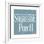 Shoreside Porch Square-Elizabeth Medley-Framed Art Print