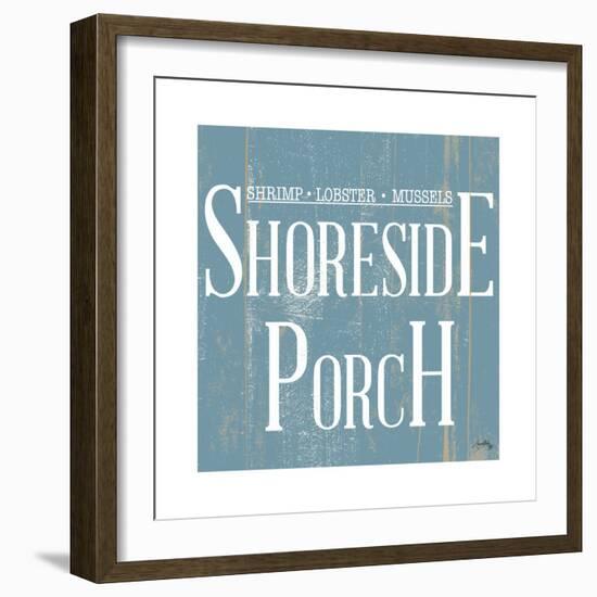 Shoreside Porch Square-Elizabeth Medley-Framed Art Print