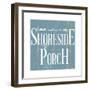 Shoreside Porch Square-Elizabeth Medley-Framed Art Print