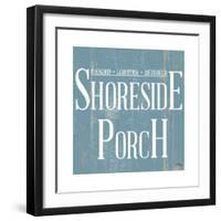 Shoreside Porch Square-Elizabeth Medley-Framed Art Print