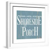 Shoreside Porch Square-Elizabeth Medley-Framed Art Print