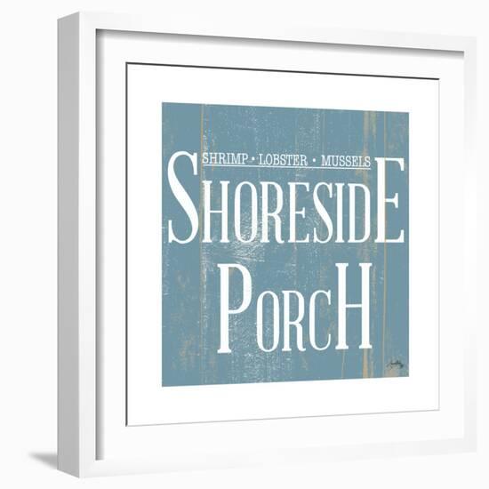 Shoreside Porch Square-Elizabeth Medley-Framed Art Print