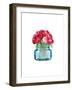 Short Blue Jar Peony-Amanda Greenwood-Framed Art Print