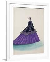 Short Cape Made of Velvet and Black Lace-Charles Pilatte-Framed Giclee Print