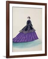 Short Cape Made of Velvet and Black Lace-Charles Pilatte-Framed Giclee Print