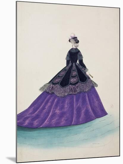 Short Cape Made of Velvet and Black Lace-Charles Pilatte-Mounted Giclee Print