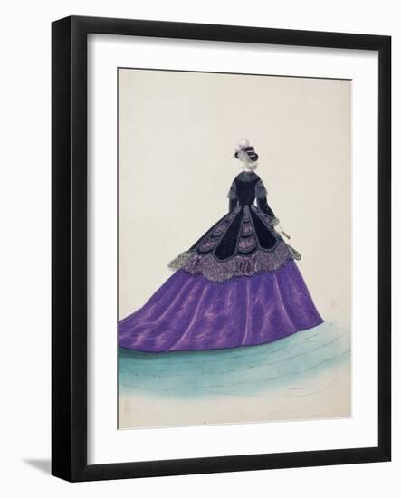 Short Cape Made of Velvet and Black Lace-Charles Pilatte-Framed Giclee Print