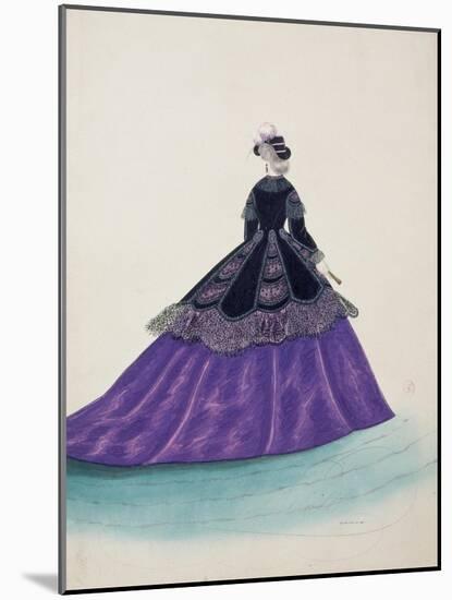 Short Cape Made of Velvet and Black Lace-Charles Pilatte-Mounted Giclee Print