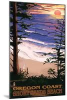 Short Sands Beach, Oregon Coast Scene, c.2009-Lantern Press-Mounted Art Print