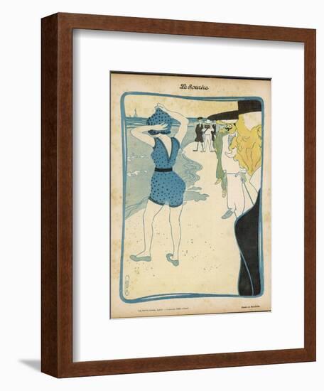 Short Swimming Costume Attracts Attention on the Beach-Roubille-Framed Art Print