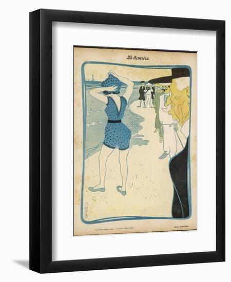 Short Swimming Costume Attracts Attention on the Beach-Roubille-Framed Art Print