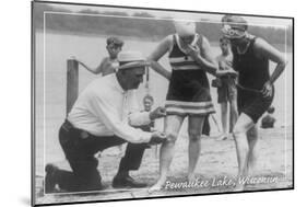 Short Swimsuits - Pewaukee Lake, Wisconsin - Vintage-Lantern Press-Mounted Art Print