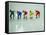 Short Track Speed Skaters at the Starting Line-Steven Sutton-Framed Stretched Canvas