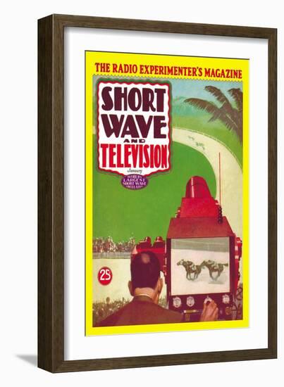 Short Wave and Television: Televised Horse Racing-null-Framed Art Print