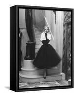 Short Wrap, Worn with Short Ball Gowns, Showing Off the Wearer's Waist-Nina Leen-Framed Stretched Canvas