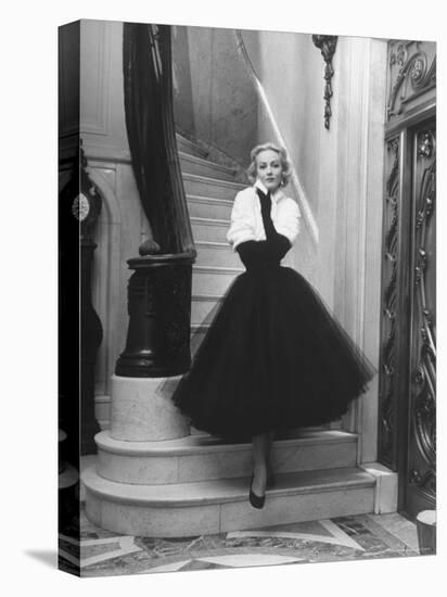 Short Wrap, Worn with Short Ball Gowns, Showing Off the Wearer's Waist-Nina Leen-Stretched Canvas