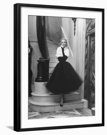 Short Wrap, Worn with Short Ball Gowns, Showing Off the Wearer's Waist-Nina Leen-Framed Photographic Print