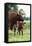 Shorthorn Cattle Cow and Calf-null-Framed Stretched Canvas