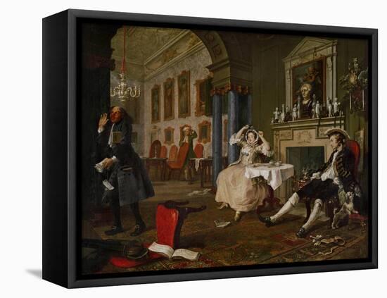 Shortly after the Wedding, from Marriage a La Mode, a Series of Six Satyrical Paintings-William Hogarth-Framed Stretched Canvas