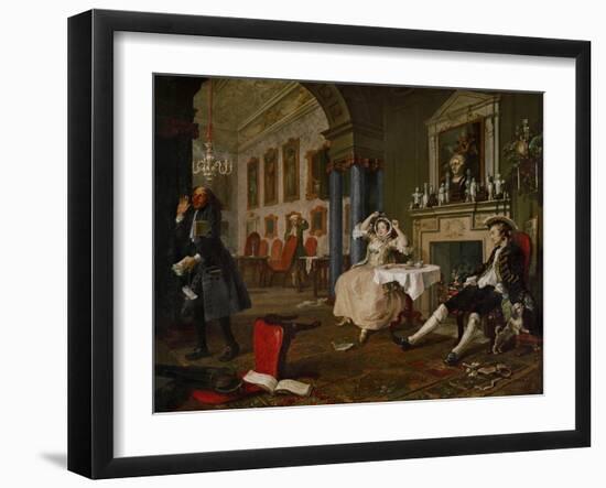 Shortly after the Wedding, from Marriage a La Mode, a Series of Six Satyrical Paintings-William Hogarth-Framed Giclee Print