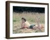 Shorts and Long Grass-Charles Woof-Framed Photographic Print