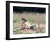 Shorts and Long Grass-Charles Woof-Framed Photographic Print