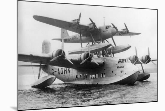 Shorts Seaplane, Dundee to South Africa, 6 October 1938-null-Mounted Giclee Print