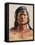 Shoshone Tribesman, 1899-Charles Marion Russell-Framed Stretched Canvas