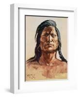 Shoshone Tribesman, 1899-Charles Marion Russell-Framed Giclee Print