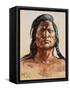 Shoshone Tribesman, 1899-Charles Marion Russell-Framed Stretched Canvas