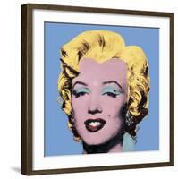 Shot Light Blue Marilyn, 1964-Andy Warhol-Framed Art Print