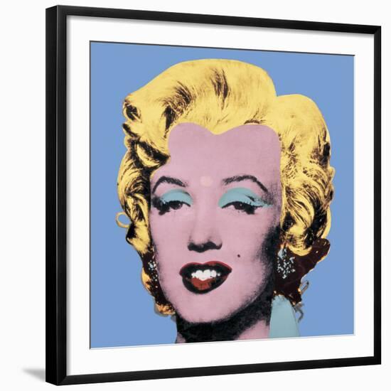 Shot Light Blue Marilyn, 1964-Andy Warhol-Framed Art Print