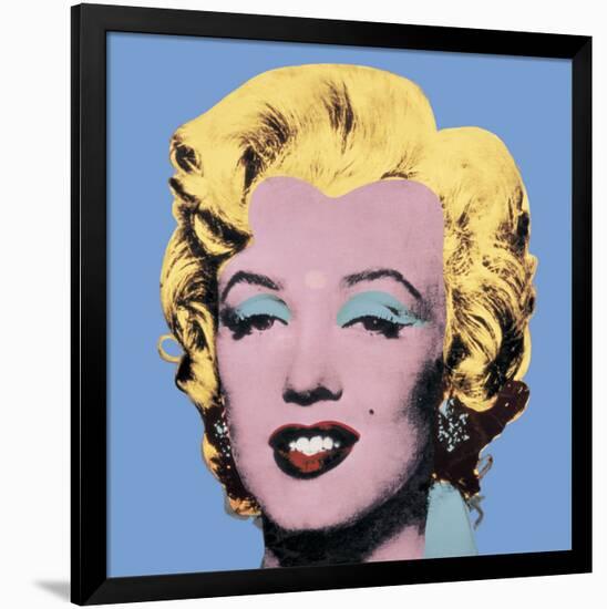 Shot Light Blue Marilyn, 1964-Andy Warhol-Framed Art Print