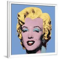 Shot Light Blue Marilyn, 1964-Andy Warhol-Framed Art Print