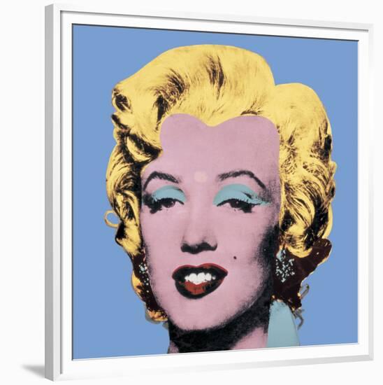 Shot Light Blue Marilyn, 1964-Andy Warhol-Framed Art Print