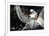 Shot Of A Twilight Girl In White Dress. Halloween, Horror-prometeus-Framed Art Print