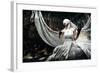 Shot Of A Twilight Girl In White Dress. Halloween, Horror-prometeus-Framed Art Print