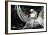 Shot Of A Twilight Girl In White Dress. Halloween, Horror-prometeus-Framed Art Print